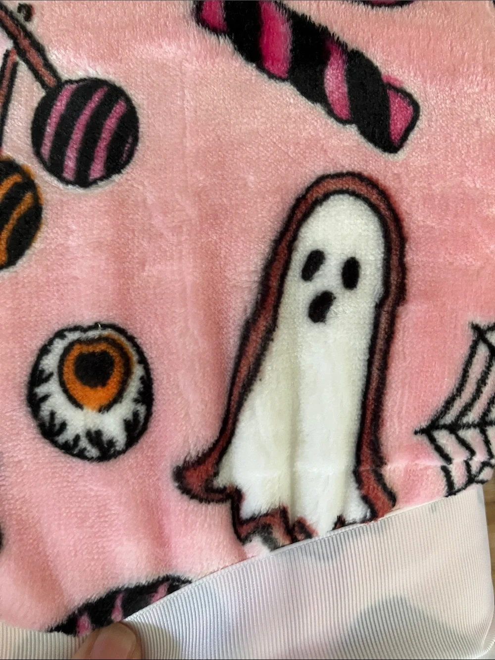 Isaac Mizrahi Pink Halloween Treats Plush Throw Blanket